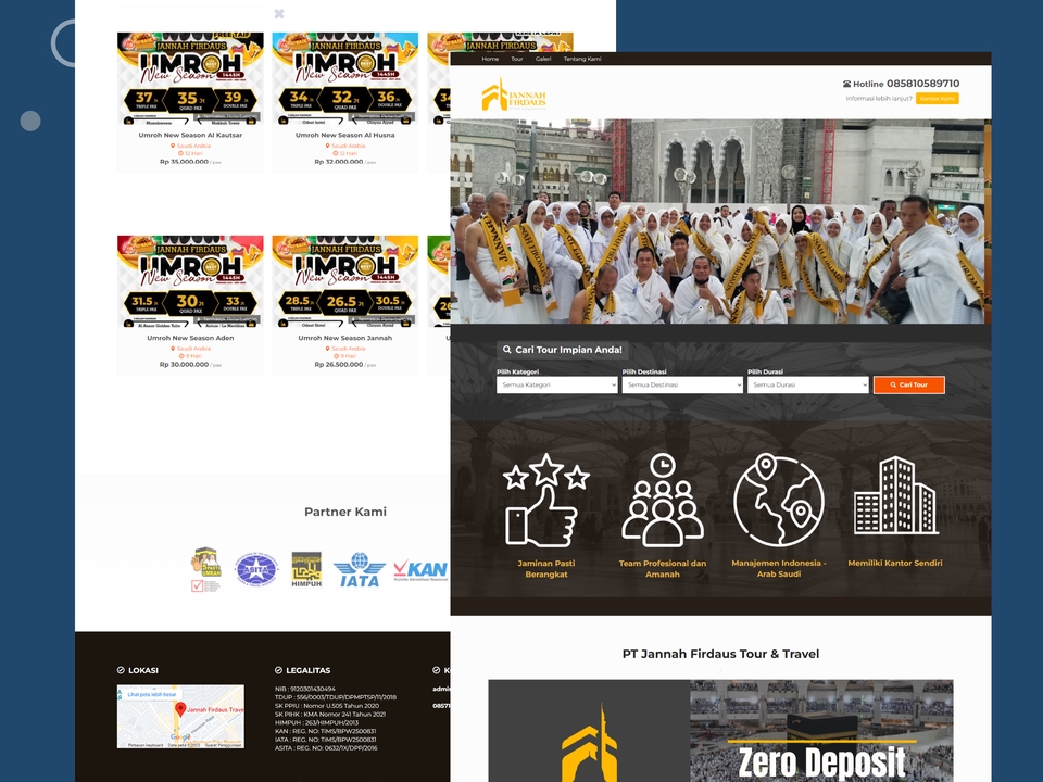 Jasa Pembuatan Website Profesional dan Berkualitas dengan Harga Terjangkau - PT Jannah Firdausi Tour & Travel