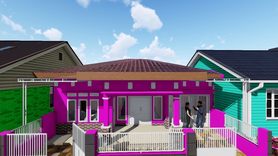 3D & Perspektif - JASA DESAIN RUMAH GAMBAR 3D PRESFEKTIF - 18