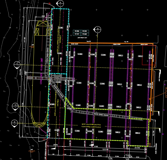 CAD Drawing - Jasa Gambar Dermaga Detail Engineering Design (DED) Jetty, Trestle, Container Yard dan Faspel - 13