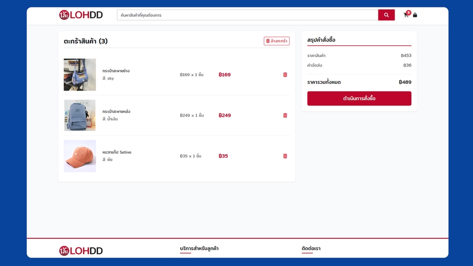 รับทำเว็บไซต์ขายของออนไลน์ สร้างเว็บไซต์ e-commerce รับทําเว็บไซต์ขายสินค้า เว็บสำเร็จรูป ราคาถูก