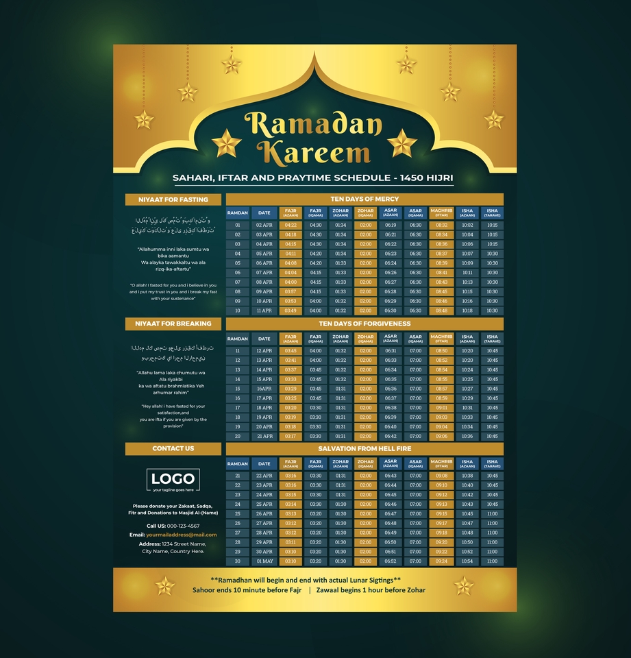 Digital Printing - Desain Imsakiyah/Jadwal Sahur dan Buka Puasa Ramadhan 1444 H untuk Perusahaan, Sekolah, Lembaga Lain - 10