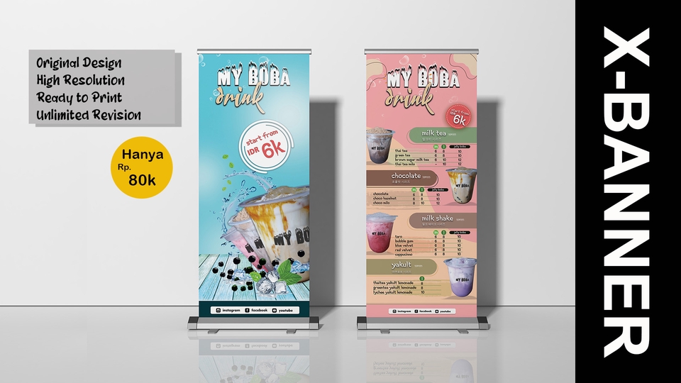 Digital Printing - DESAIN BANNER / SPANDUK / ROLL UP BANNER UNTUK USAHA 1 HARI JADI - 1