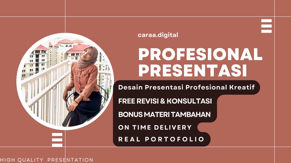 Jasa desain presentasi powerpoint profesional dan kreatif dengan bonus materi tambahan, on time delivery dan portofolio.