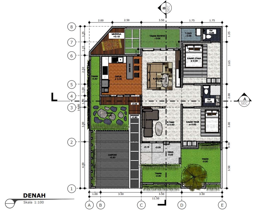 CAD Drawing - DRAWING AUTOCAD 2D (Rumah/Gudang)+ 3D - 1-3 Hari Beres - 10000/M2 (Nego) - 4