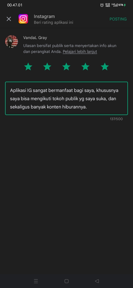 Memberi Review - Jasa Review Aplikasi/Game di Google Playstore - 3