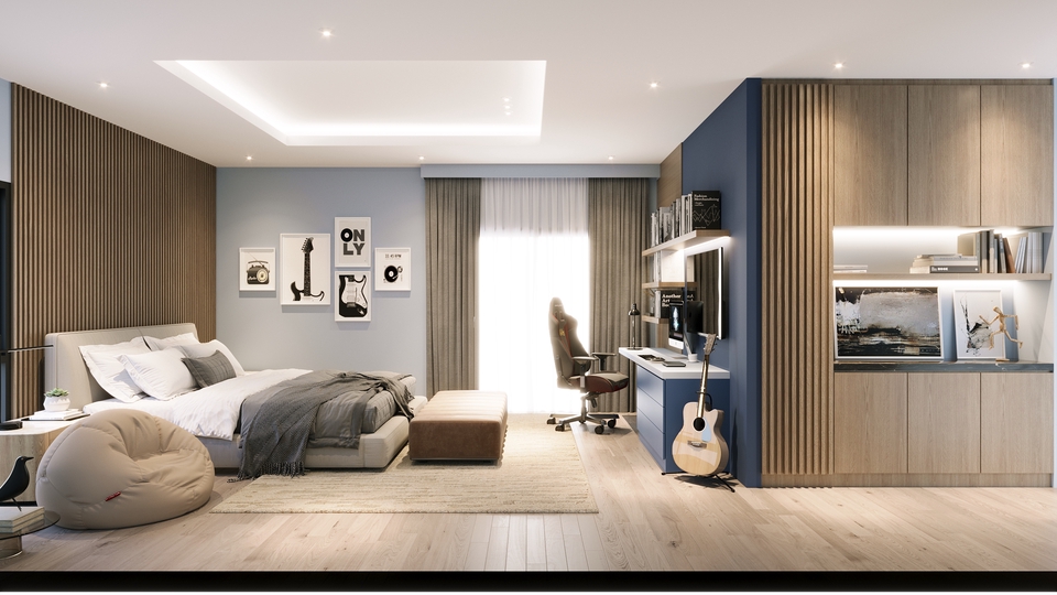 งานออกแบบตกแต่งภายในและทำ 3d perspective