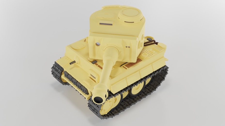 รับทำโมเดล 3d รถถัง รุ่น Tiger I 3d model 3d packshot 3d rendering
