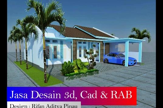 Desain arsitektur 3d, Cad drawing dan RAB