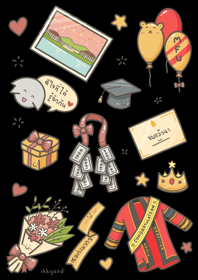 ออกแบบสติ๊กเกอร์ - ออกแบบ Sticker sheets, Sticker Dicut - 26