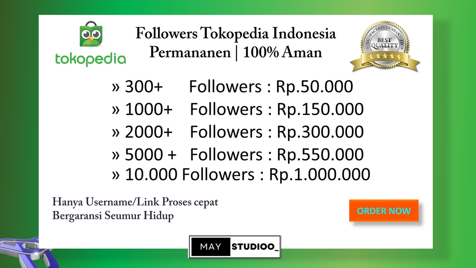 Tambah Followers - FOLLOWERS SHOPEE | LAZADA | TOKOPEDIA | INDONESIA - PERMANEN - 3