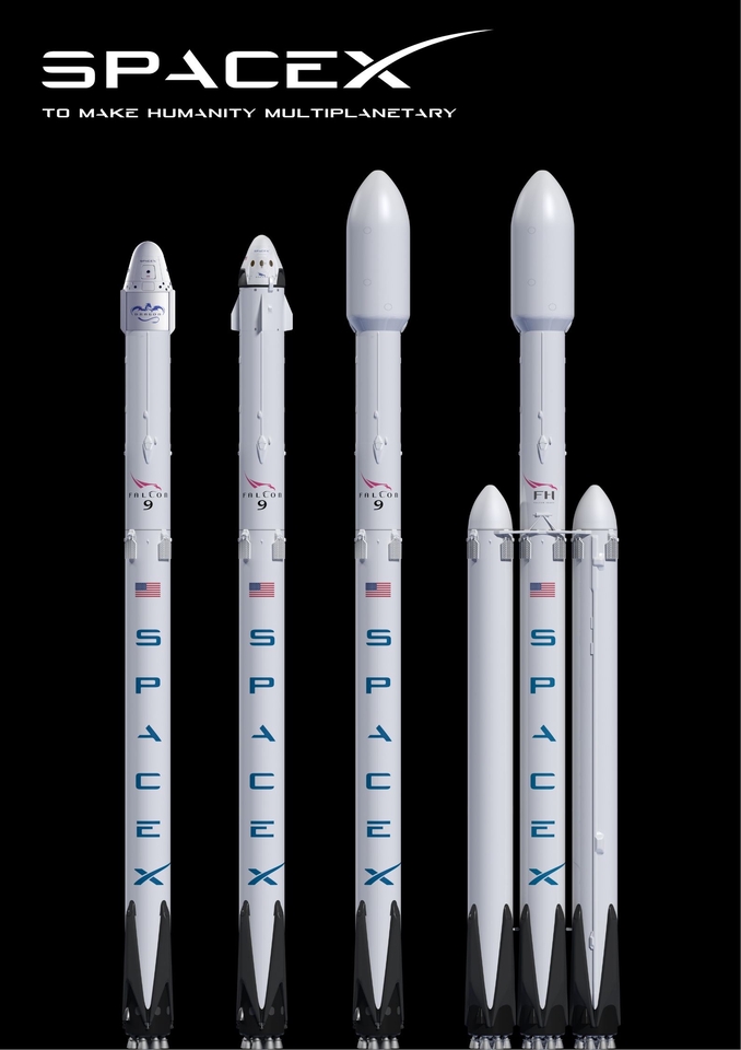 รับทำอินโฟกราฟฟิค SpaceX จรวด