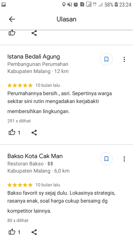 Memberi Review - Review Google Maps (Bisnis) Bintang 5 - 3