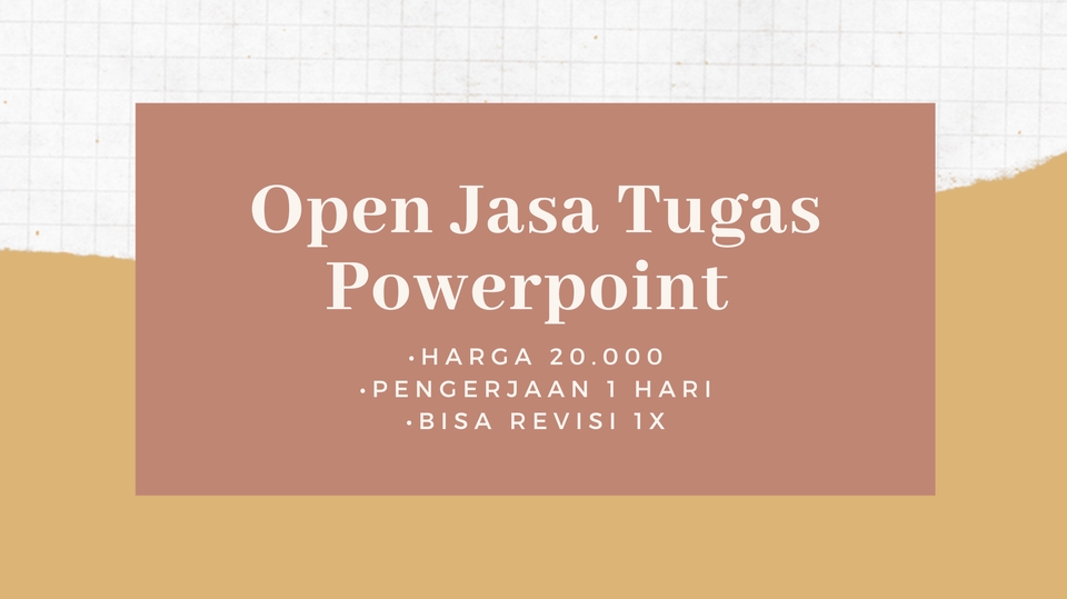 Presentasi - Jasa Tugas Powerpoint untuk Pelajar dan Mahasiswa, 1 Hari Beres! - 1