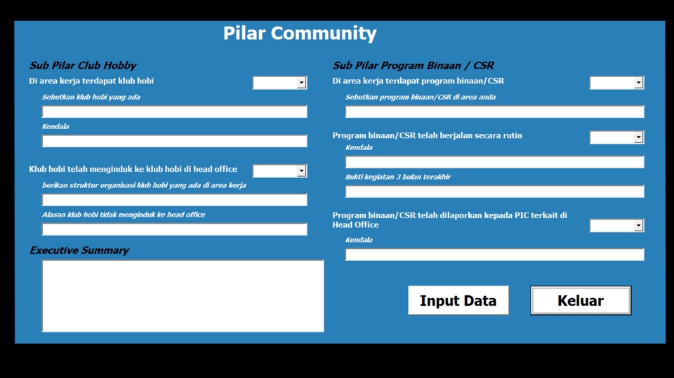 Form Input Data (userform) excel dengan VBA dan Macro
