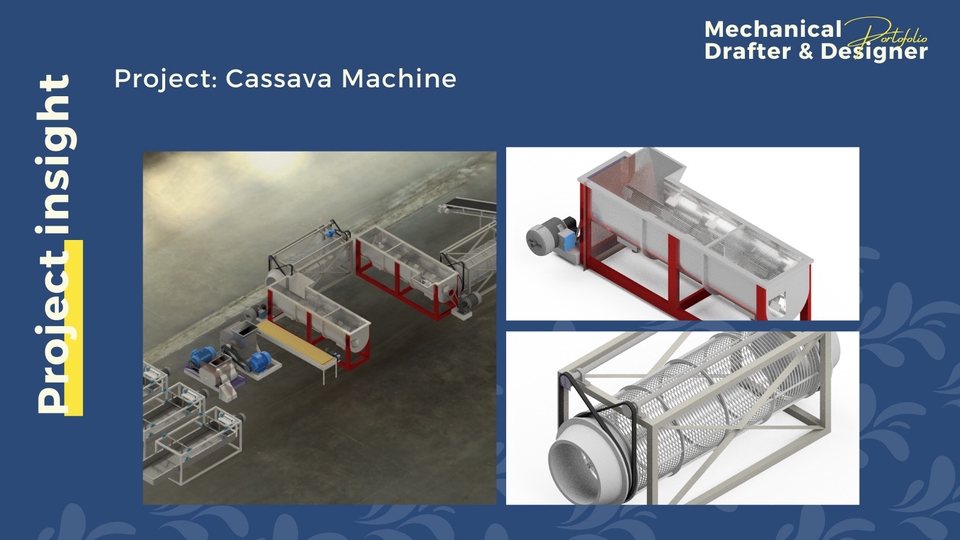 Jasa drafter autocad pembuatan mesin pengolah singkong