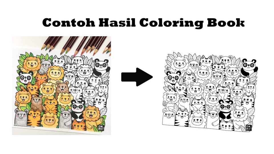 Contoh hasil ilustrasi gambar hewan yang telah diwarnai, gambar kartun hewan, jasa ilustrasi gambar hewan, gambar ilustrasi lucu, desain ilustrasi kartun.