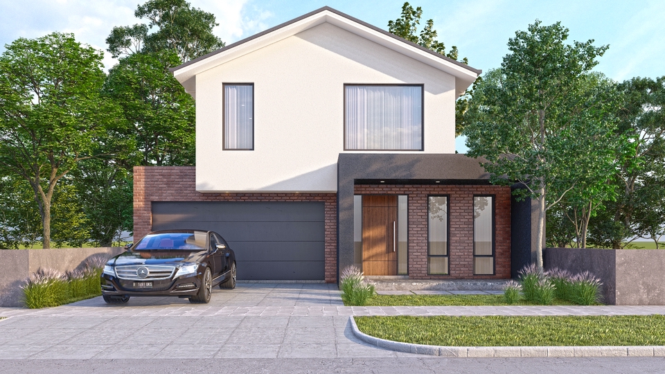 Jasa pembuatan video animasi 3d untuk rumah modern dengan desain minimalis.