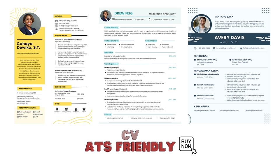 Portfolio & Resume - DESAIN CV ATS  FRIENDLY MURAH DAN CEPAT SELESAI !!! - 1