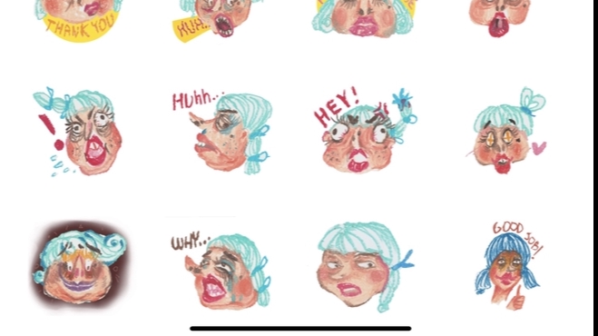 ออกแบบ LINE Sticker - ออกแบบ Sticker line + Mascot (Digital Paint / สีน้ำ/ สีเทียน) - 11