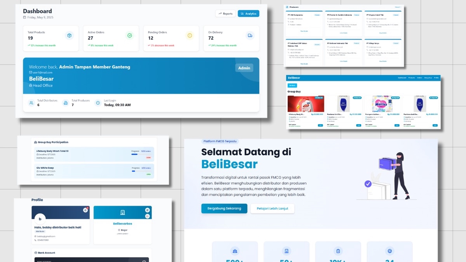 Jasa Pembuatan Website Profesional: Desain Dashboard dan Landing Page Modern