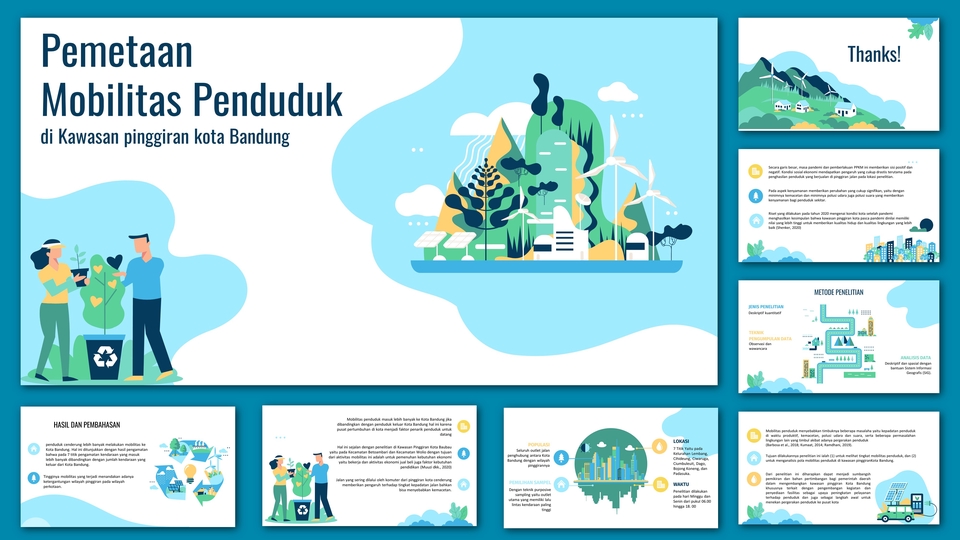 Jasa Desain Powerpoint Presentasi Mobilitas Penduduk Kota Bandung