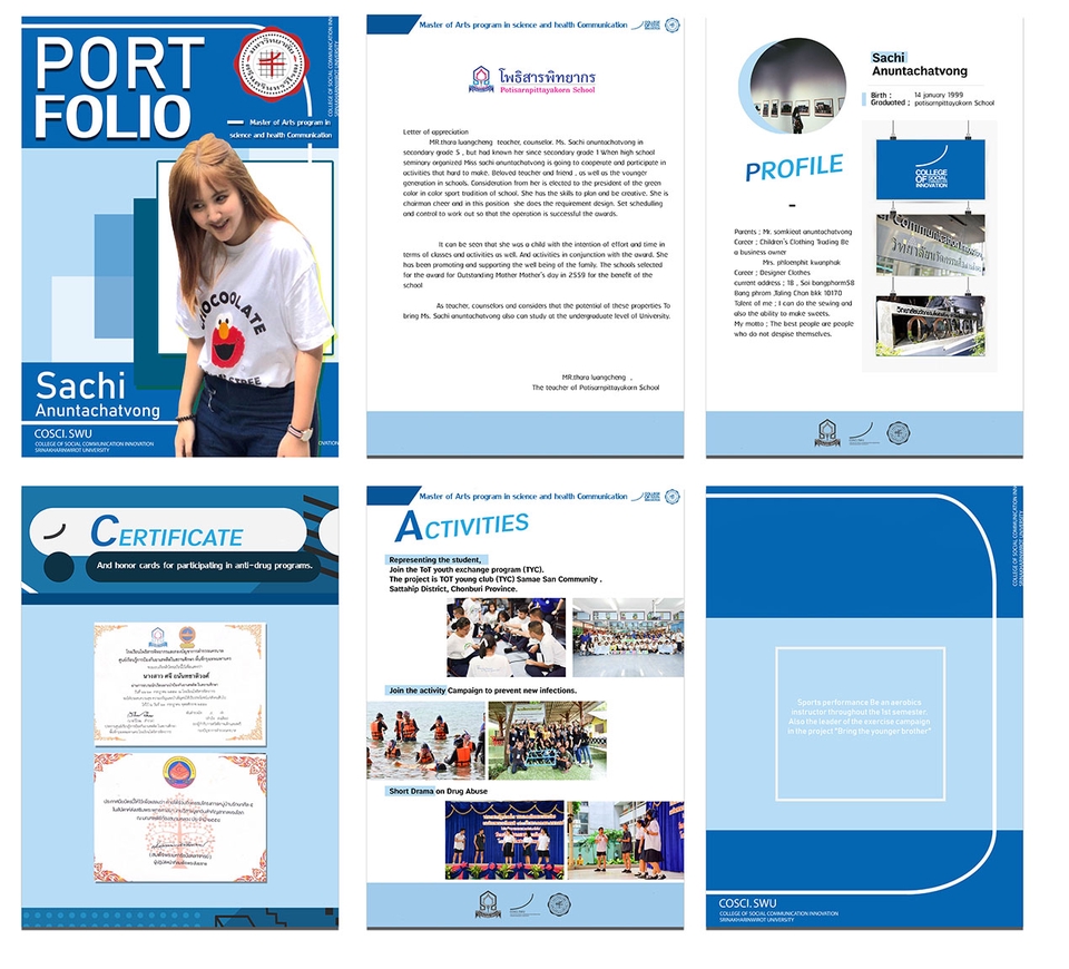 Portfolio & Resume - ทำ Portfolio - Resume สอบสัมภาษณ์เรียนต่อ/สมัครงาน ไทย/อังกฤษ - 5
