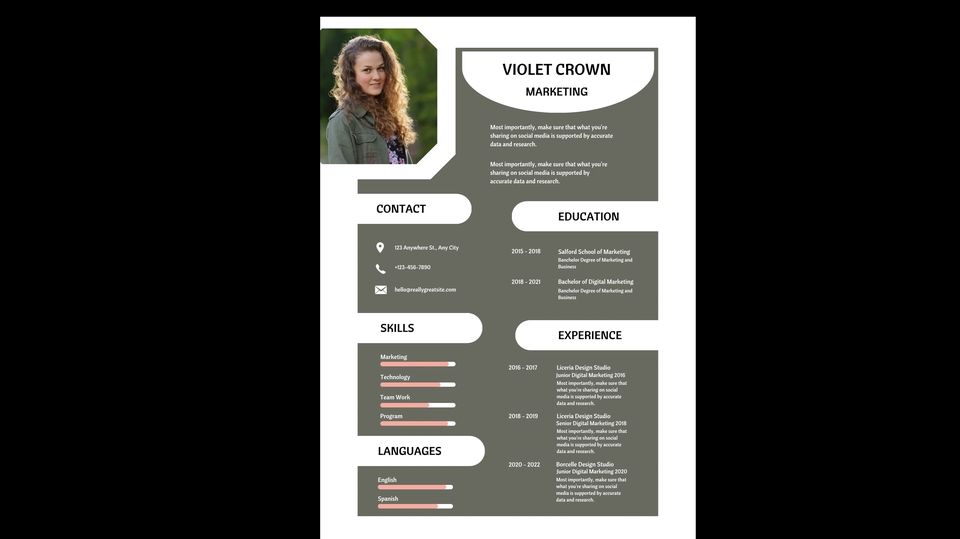 Portfolio & Resume - Resume  - 1