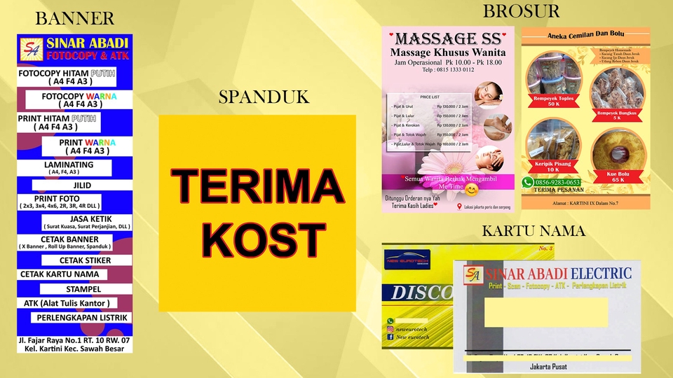 Digital Printing - Jual design Spanduk/Banner/Kartu Nama/Brosur - 1