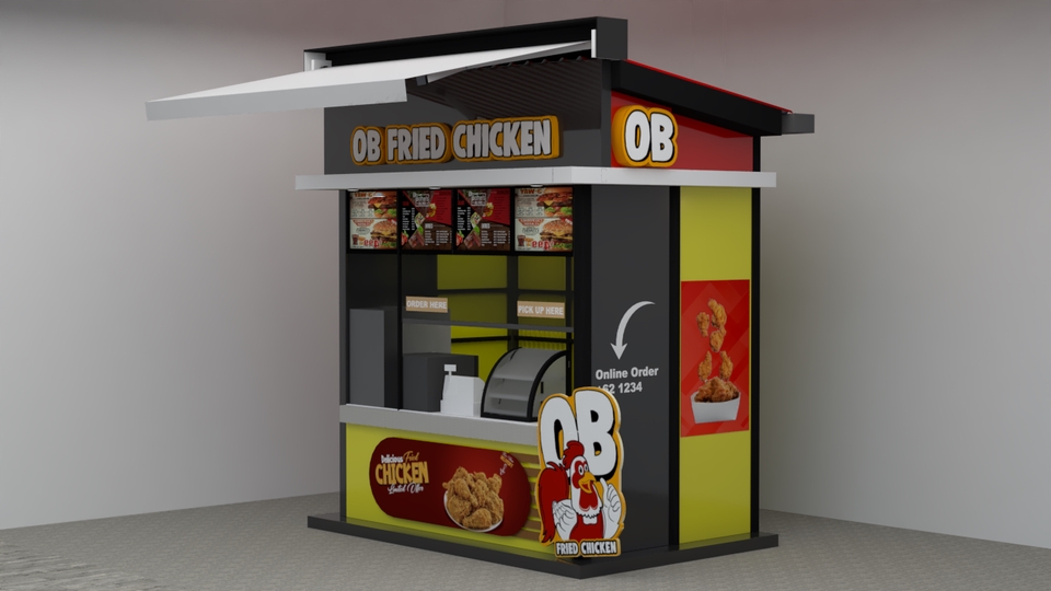 3D & Perspektif - Desain container,booth container,booth franchise, rangka container custom. - 20