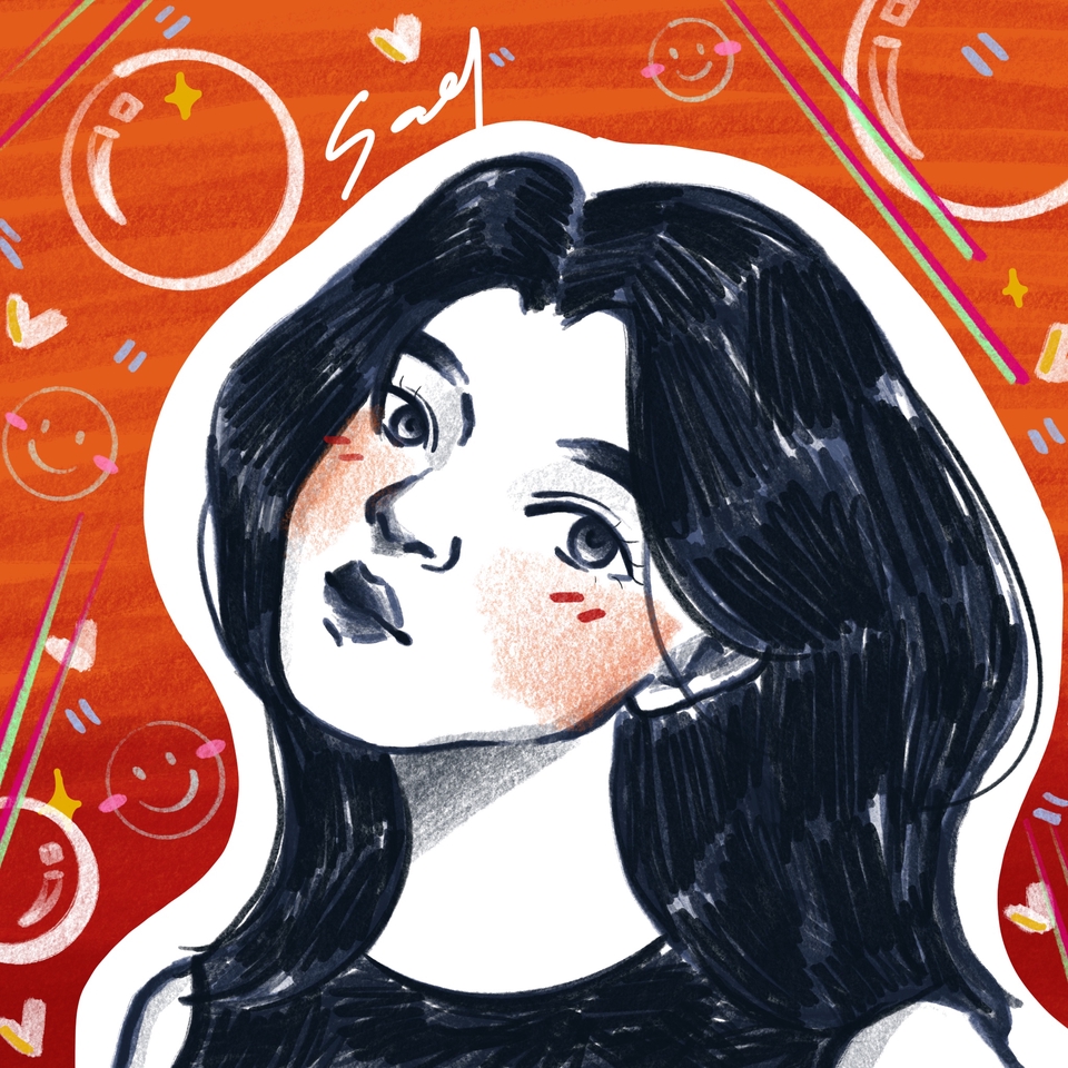 Gambar Potret - gambar potrait dengan pencil brush di procreate - 6