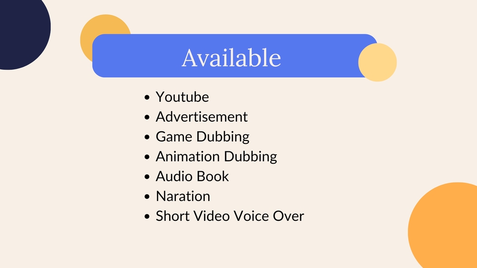 Jasa pengisi suara untuk iklan, Youtube, video, game, audiobook, dan narasi.