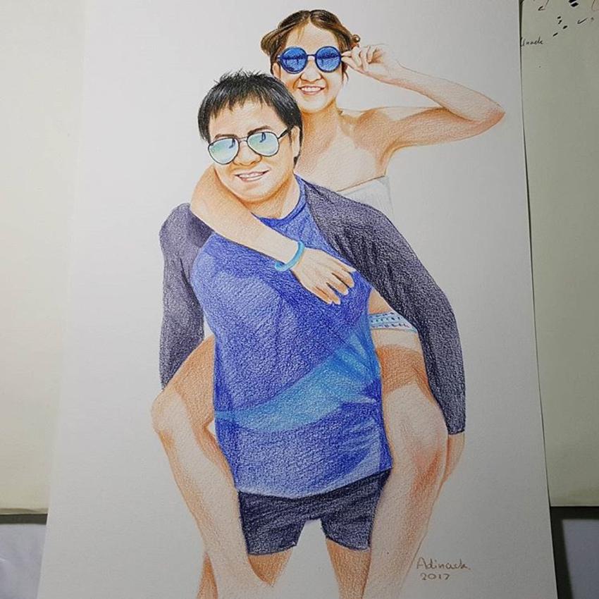รับวาดภาพเหมือน สีน้ำมัน วาดภาพเหมือนคน รับวาดภาพเหมือนชายหญิง ภาพวาดคู่รัก