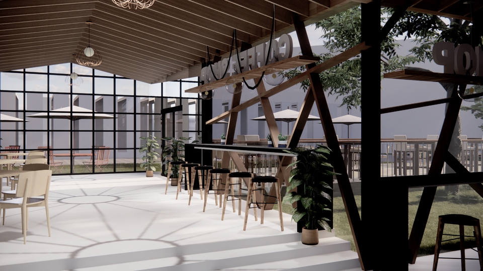 3D Perspective - รับปั้นโมเดล3D render enscape ทั้งภายนอกและภายในตัวอาคาร - 3