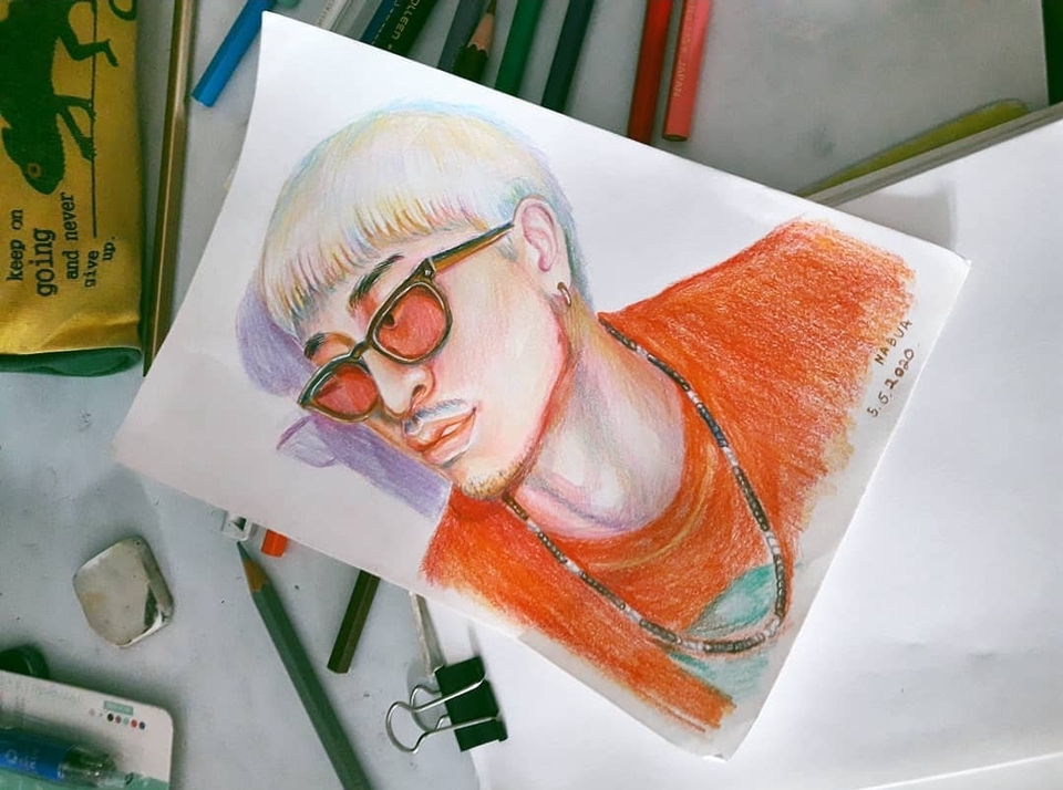 วาดภาพเหมือน Portrait - รับวาดภาพคนเหมือน สีน้ำ สีไม้ portrait ภาพประกอบ คน สัตว์เลี้ยงดอกไม้ อาหาร หรือวิว - 12