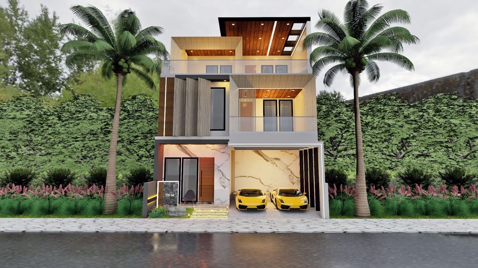 3D & Perspektif - JASA DESAIN 3D RUMAH TINGGAL,PERUMAHAN,GATE,TOKO,RUKO,RUMAH KOS,CAFE,DLL - 2