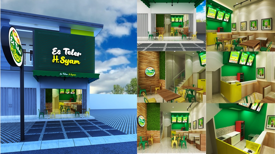 3D & Perspektif - JASA DESAIN INTERIOR CAFE DAN FOODCOURT - 6