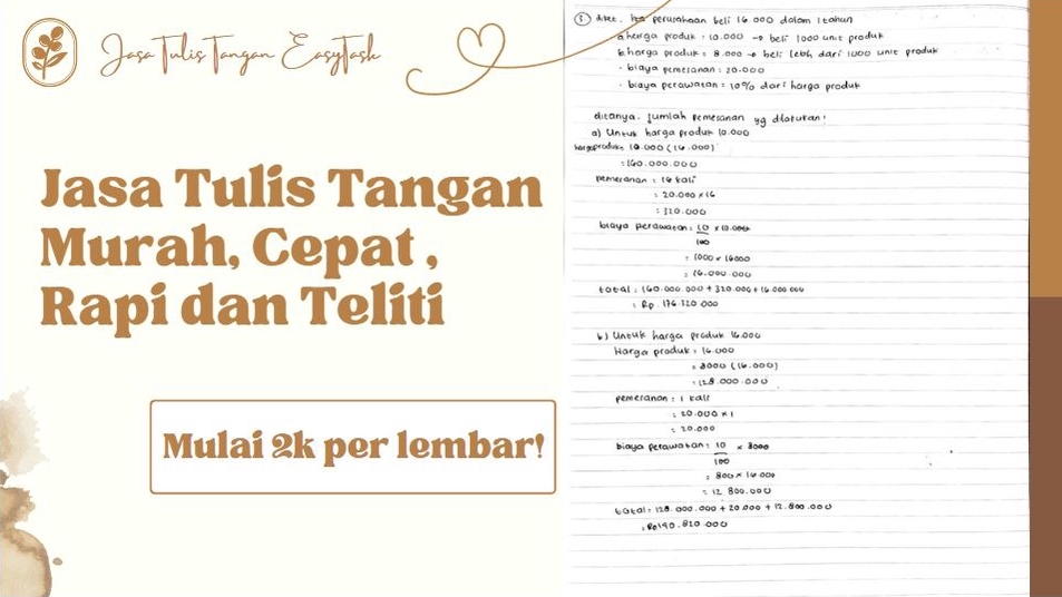 Pengetikan Umum - JASA TULIS TANGAN MURAH, CEPAT, RAPI, DAN TELITI - 1
