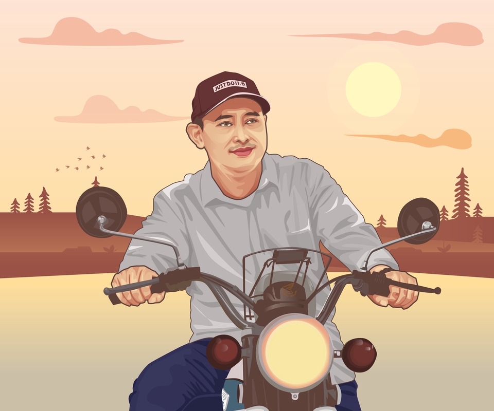 Gambar Potret - Vector art Wajah Kamu 24 Jadi - 5