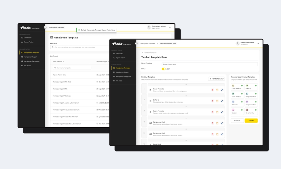 Desain UI UX website dengan mockup website dan elemen desain.