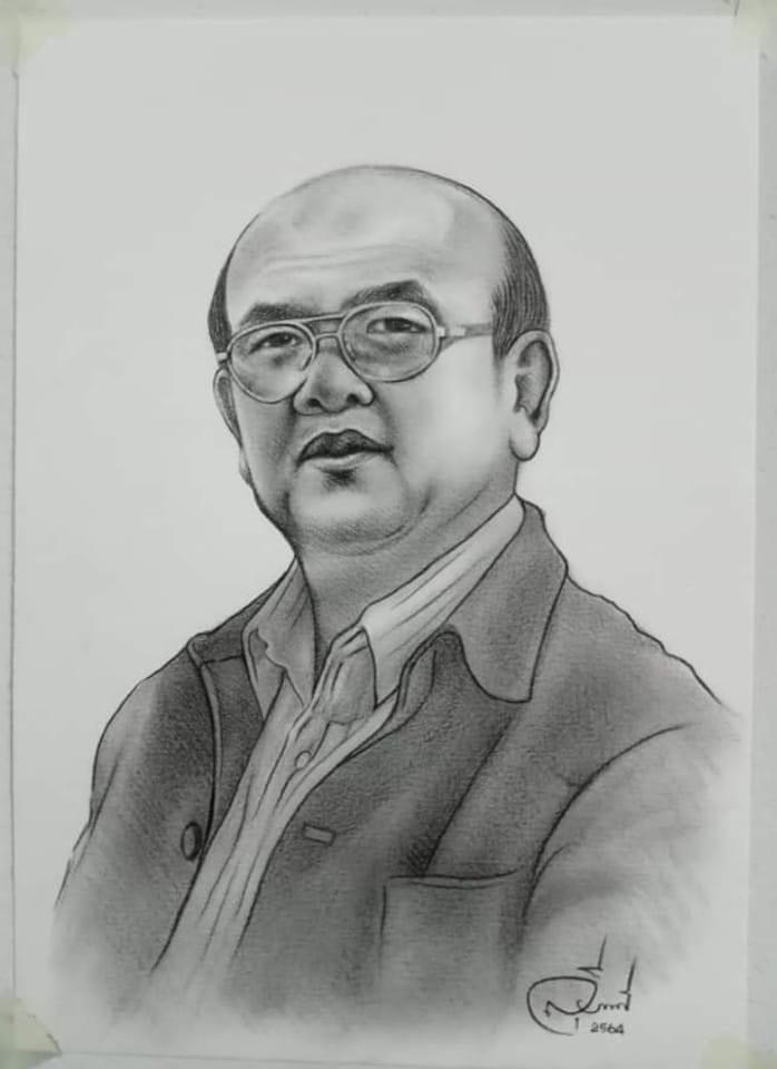 วาดภาพเหมือน Portrait - วาดภาพคนเหมือน ด้วยสีไม้และวาดเส้นขาวดำ - 3