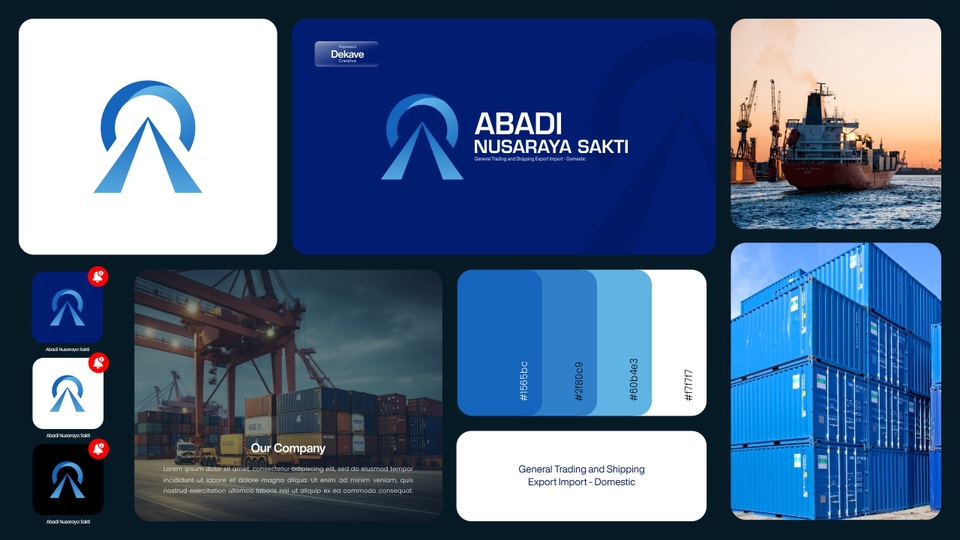 Jasa desain logo online Abadi Nusaraya Sakti untuk perusahaan dan website.