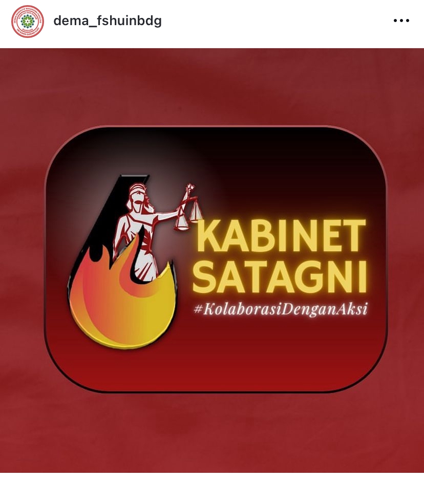 Logo Kabinet Satagni, desain logo keren dengan konsep api dan simbol keadilan, cocok untuk organisasi mahasiswa. #kolaborasidenganaksi
