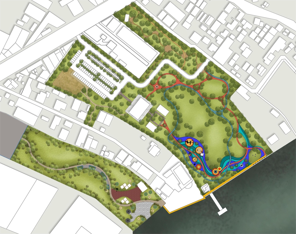 ออกแบบแผนที่สวนสาธารณะ 3D รับทำแผนที่ภูมิทัศน์ บริการออกแบบแผนที่