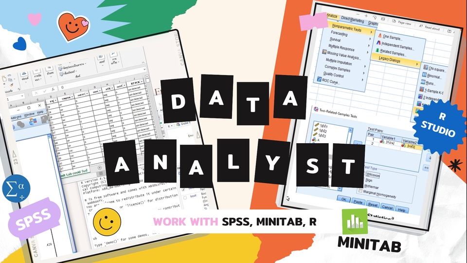 วิเคราะห์ดาต้า - รับวิเคราะห์ข้อมูลด้วย SPSS, Minitab, R - 1