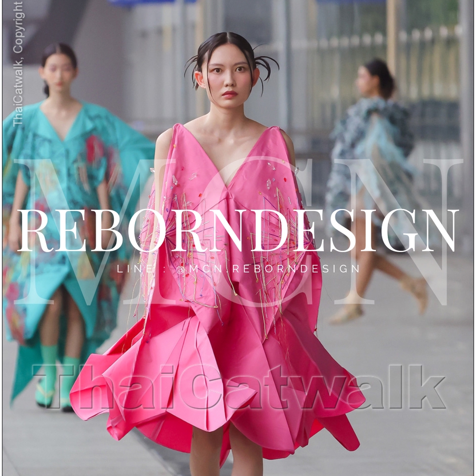 ออกแบบชุดแฟชั่น สีชมพู ออกแบบเสื้อผ้า แฟชั่น