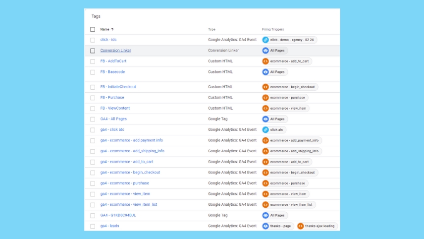 Tracking Data - รับติดตั้ง Google Tag Manager + Google Analytics 4 + Facebook Tiktok Pixel - 4