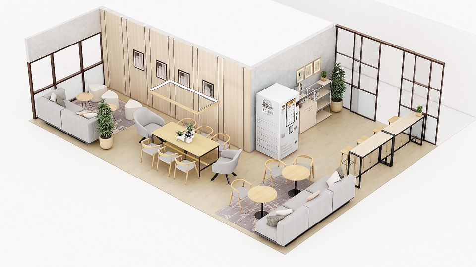 รับทำภาพ Perspective Interior