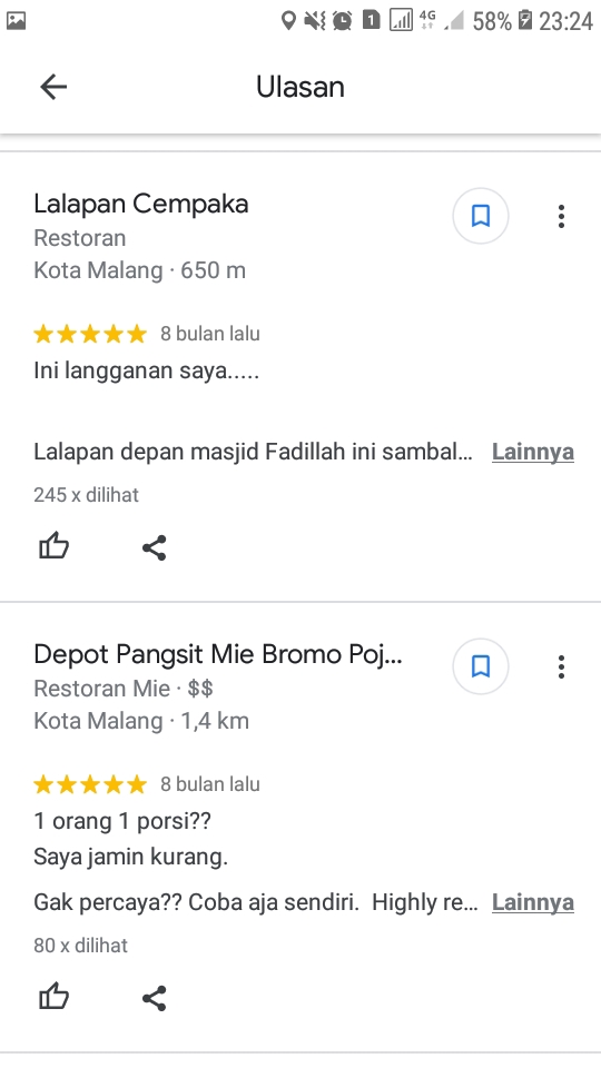 Memberi Review - Review Google Maps (Bisnis) Bintang 5 - 4