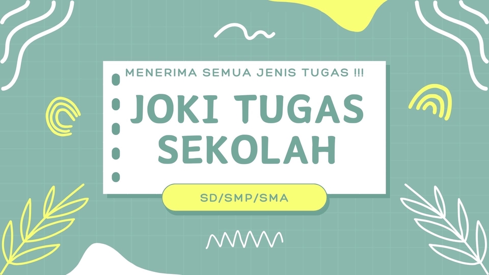 Jasa Joki Tugas SD/SMP/SMA (Semua Mapel)