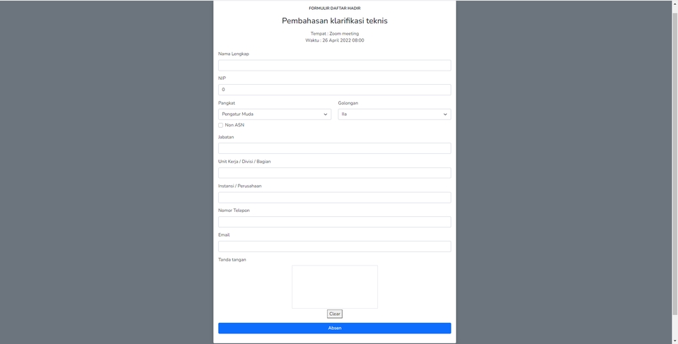 Web Development - Aplikasi PHP Absen Rapat Online - 5